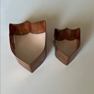 Vintage Kitchen Collectibles Copper Crest Shield Cookie Cutters Heavy Duty